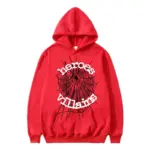Sp5der x Heroes and Villains Hoodie Red