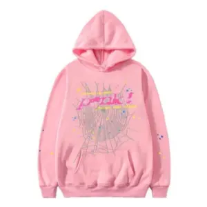 Sp5der Pink Hoodie man
