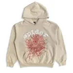 SP5DER LOGO HOODIE CREAM