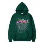 Sp5der 555555Young Thug Green HOODIE