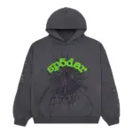 Sp5der Wait Web Hoodie Slate Grey