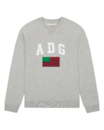 ADG Pan African American Flag Crewneck Grey