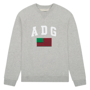 ADG Pan African American Flag Crewneck Grey