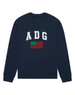 ADG Pan African American Flag Crewneck Blue