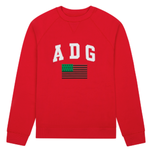 ADG Pan African American Flag Crewneck Red