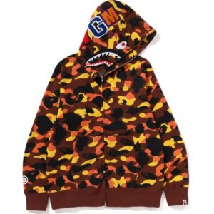 1ST CAMO SHARK FULL ZIP HOODIE MENS