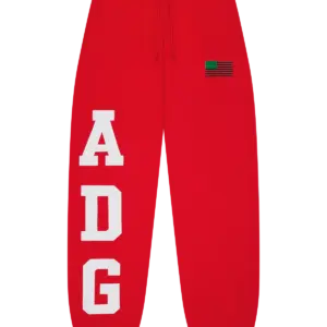 ADG Pan African American Flag Sweatpant Red