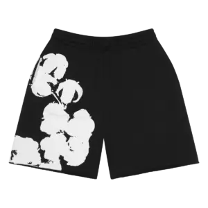 Biggie Cotton Wreath Sweat Shorts Black