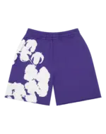 Biggie Cotton Wreath Sweat Shorts Purple