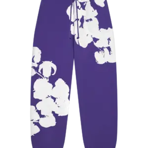 Biggie Cotton Wreath Sweatpants Purple
