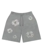 Cashmere Swarovski Cotton Wreath Shorts Grey