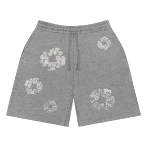Cashmere Swarovski Cotton Wreath Shorts Grey