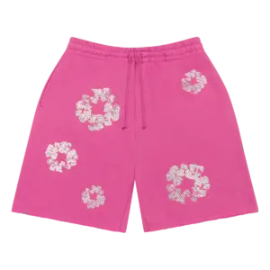 Cashmere Swarovski Cotton Wreath Shorts Pink