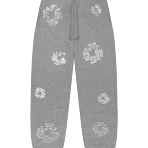 Cashmere Swarovski Cotton Wreath Sweatpants Grey
