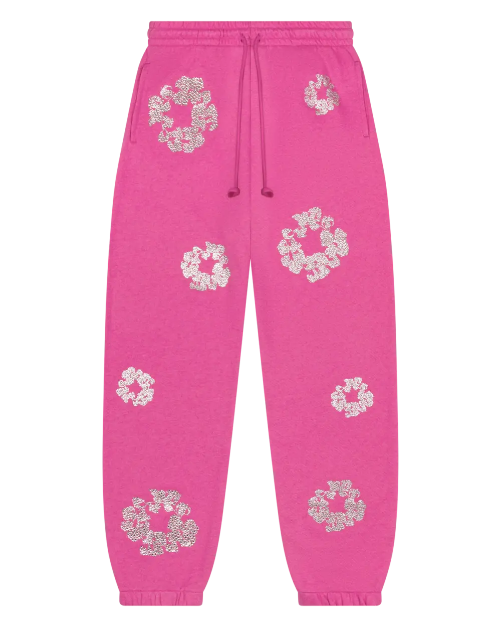 Cashmere Swarovski Cotton Wreath Sweatpants Pink