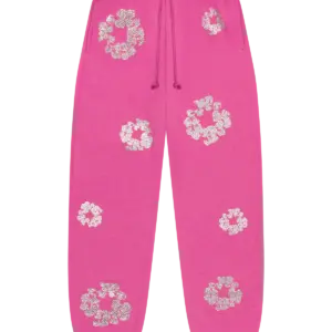 Cashmere Swarovski Cotton Wreath Sweatpants Pink