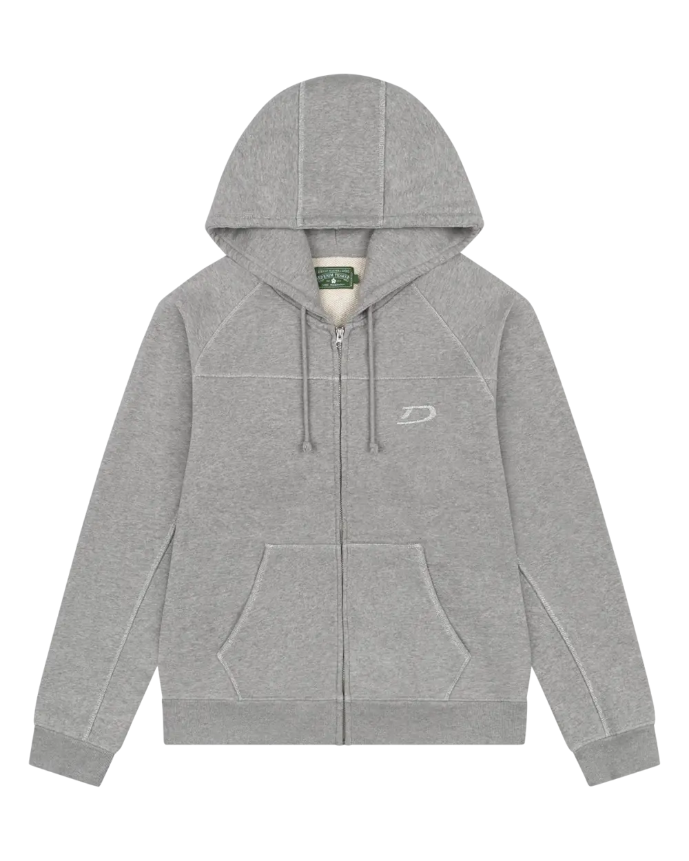 Court Lines Zip Hoodie Grey