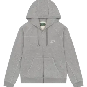 Court Lines Zip Hoodie Grey