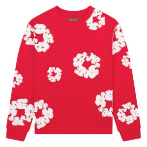 Cotton Wreath Long Sleeve Red
