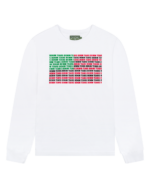 Logo Flag Long Sleeve Tee White