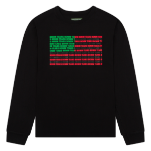 Logo Flag Long Sleeve Tee Black