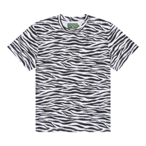 Zebra Poem Camo Tee White
