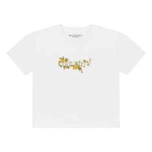 Kids Cotton Floral Logo Tee