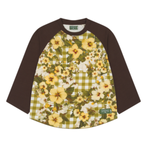 Cotton Gingham Baseball Tee