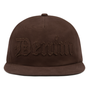 Denim Cut Out Cap Brown