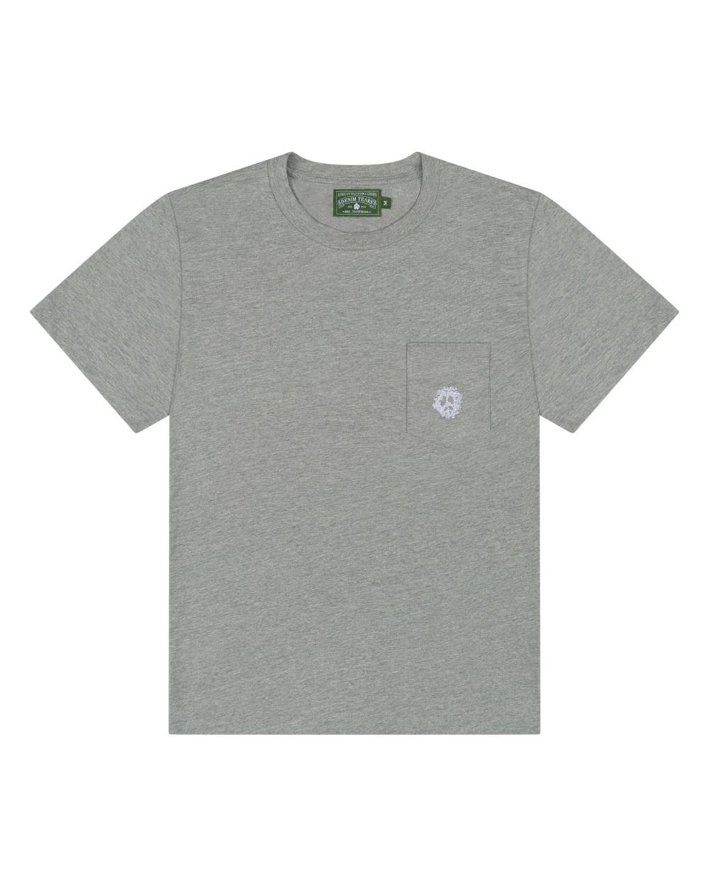 Peace Wreath Pocket Tee Grey