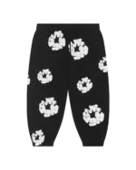 Kids Cotton Wreath Sweatpants Black