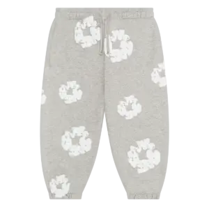 Kids Cotton Wreath Sweatpants Grey