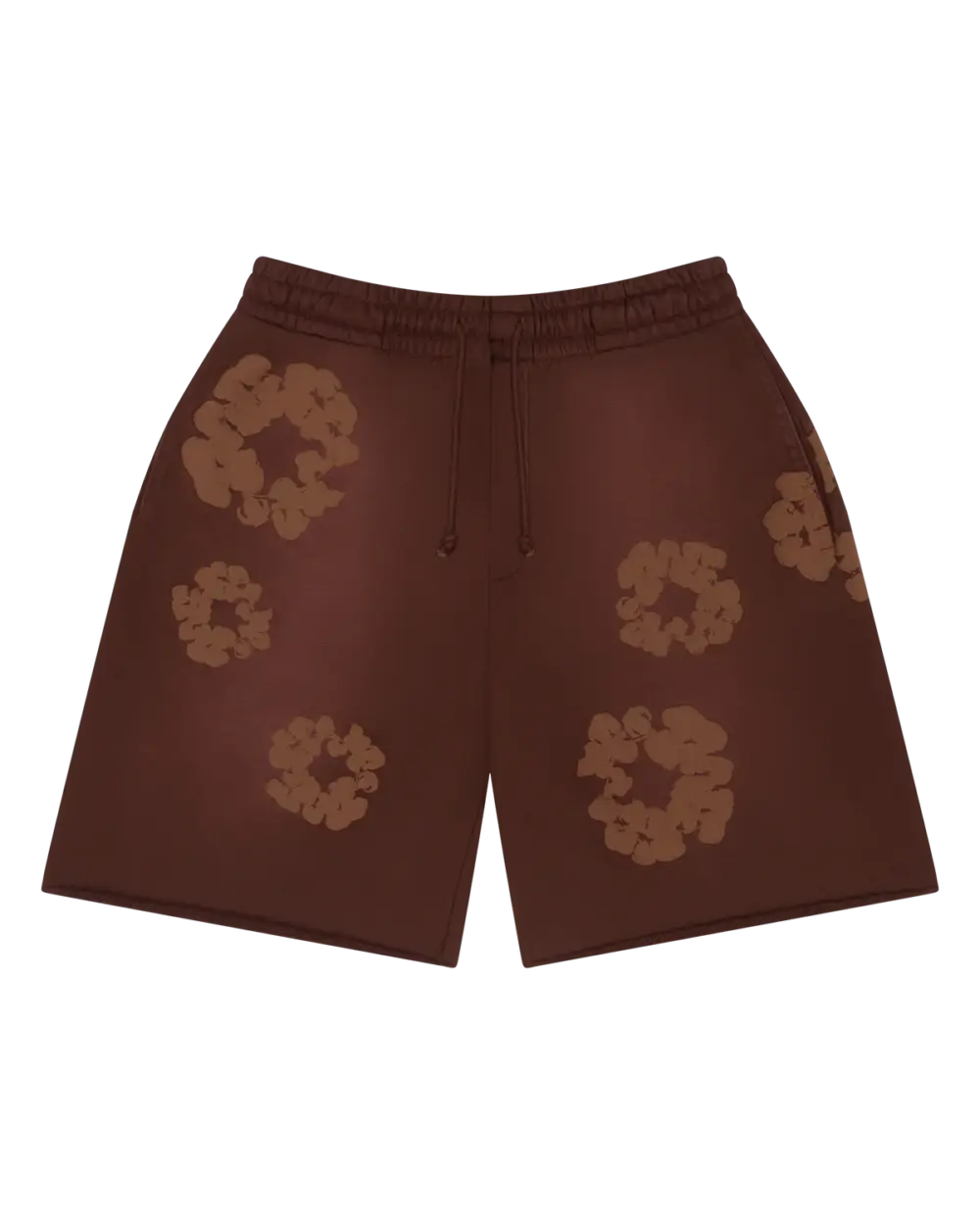 Mono Cotton Wreath Sweat Shorts Brown