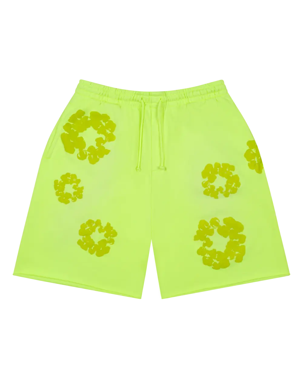 Mono Cotton Wreath Sweat Shorts Neon Green