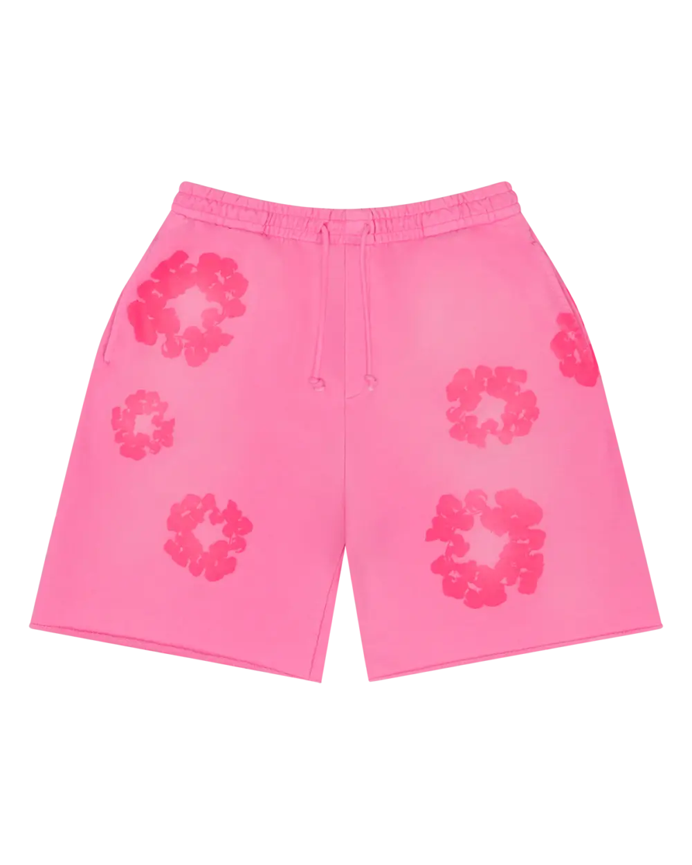 Mono Cotton Wreath Sweat Shorts Pink