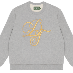 DT Metallic Gold Script Crewneck