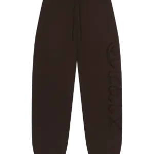 Tears Cut Out Sweatpants Brown