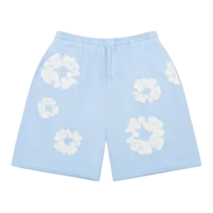 The Cotton Wreath Sweat Shorts Powder Blue