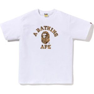 WILD LEOPARD PATTERN COLLEGE TEE MENS